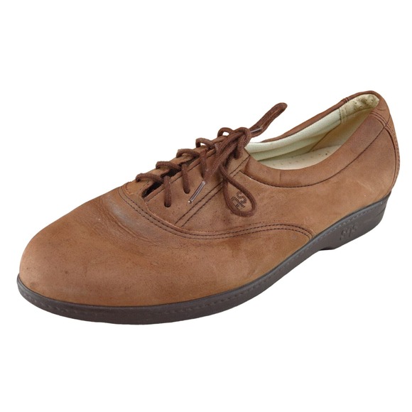 SAS Size 8.5 Oxford‎ Brown Leather Narrow Lace Up Women - Picture 1 of 11